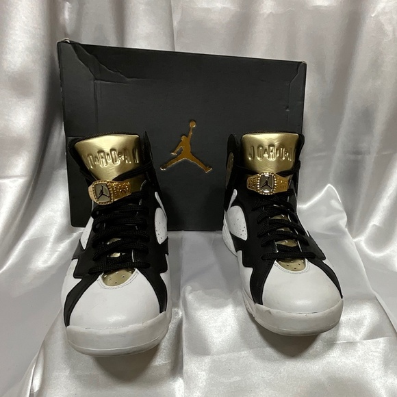 Air Jordan 7 Retro C&C Wht/gold/black BRD - Picture 3 of 6
